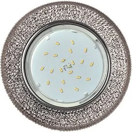 Свет. Ecola GX53 H4 LD7069 св-к Круг "Модерн" подсветка 4K Тонированный/Хром 35x125 FY53CMEFB