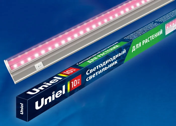 Светильник для растений led ULI-P20-10W/SPSB IP40 WHITE , 550мм, Для рассады и цветения (фиолет)