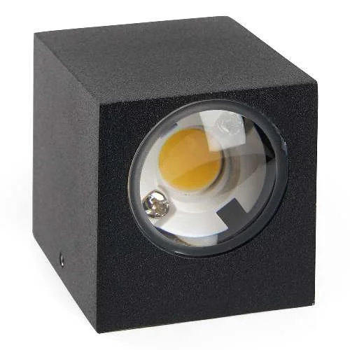 Светильник Techno Бостон настенный садово-парковый DH054 (черный) 6W 3000К 55х55х65мм Feron 48483