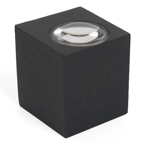 Светильник Techno Бостон настенный садово-парковый DH054 (черный) 6W 4000К 55х55х65мм Feron 48482
