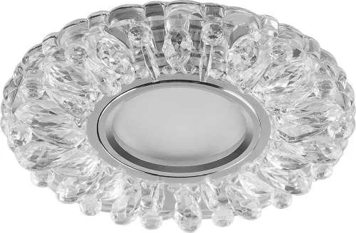 Светильник встраиваемый с/сд подсв. 15LED*2835 SMD 4000K, MR16 50W G5.3, прозр, хром, CD914 28985