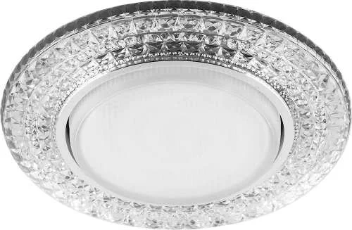 Светильник встраиваемый с/сд подсветкой 20LED*2835 SMD 4000K, 15W GX53, без лампы, прозр. 29473