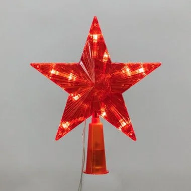 Светодиодная фигура на елку Звезда красная 15см, 10LED, постоянное свечение, 230В NEON-NIGHT 501-007