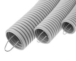 Труба ПВХ гофрированная d16 с зондом 350H-упак. 50м Ecoplast 10116-50
