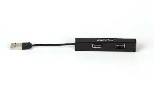 USB 2.0 Хаб Smartbuy 408, 4 порта, черный (SBHA-408-K)