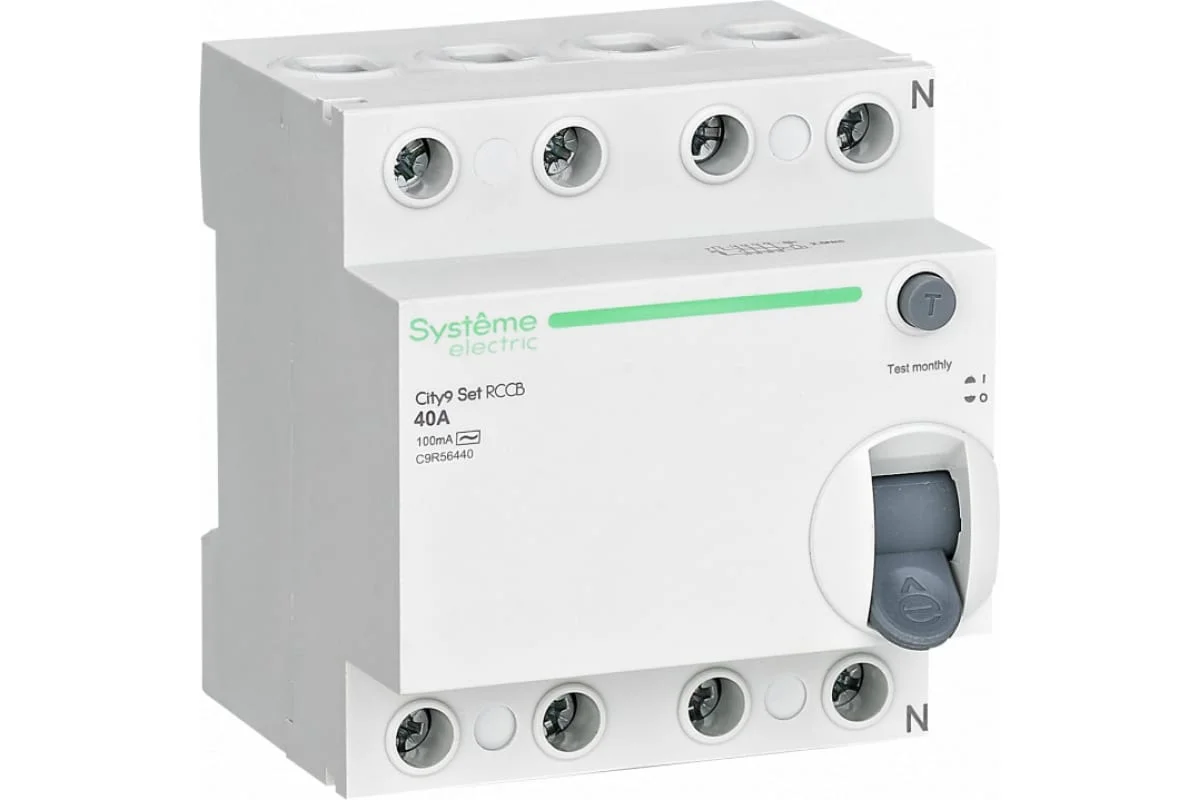 УЗО 4п 40А 100мА тип AC City9 Set 400В SE C9R56440