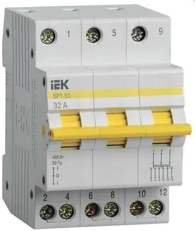 Выкл.разъединитель трехпозиционный ВРТ-63 3P 32А IEK