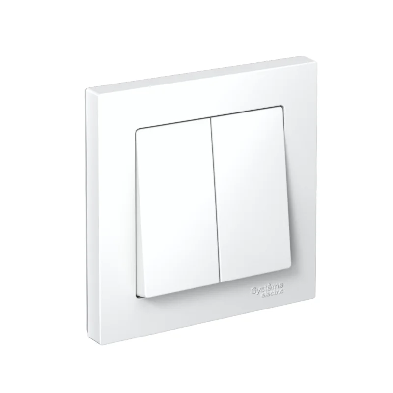 Выключатель с/п 2-кл. AtlasDesign 10А IP20 (сх. 5) 10AX в сборе бел. SE ATN000152