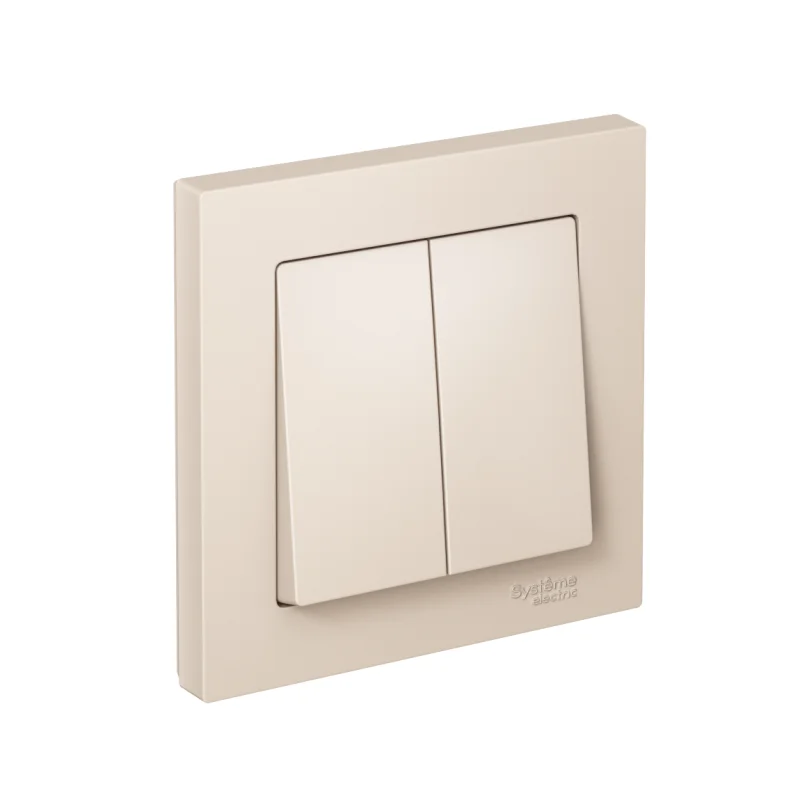 Выключатель с/п 2-кл. AtlasDesign 10А IP20 (сх. 5) в сборе беж. SE ATN000252