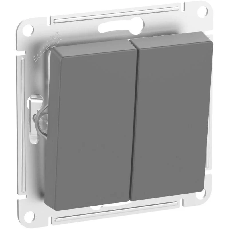 Выключатель с/п 2-кл. Atlasdesign Aqua IP44 (сх. 5) 10AX механизм карбон SE ATN441051